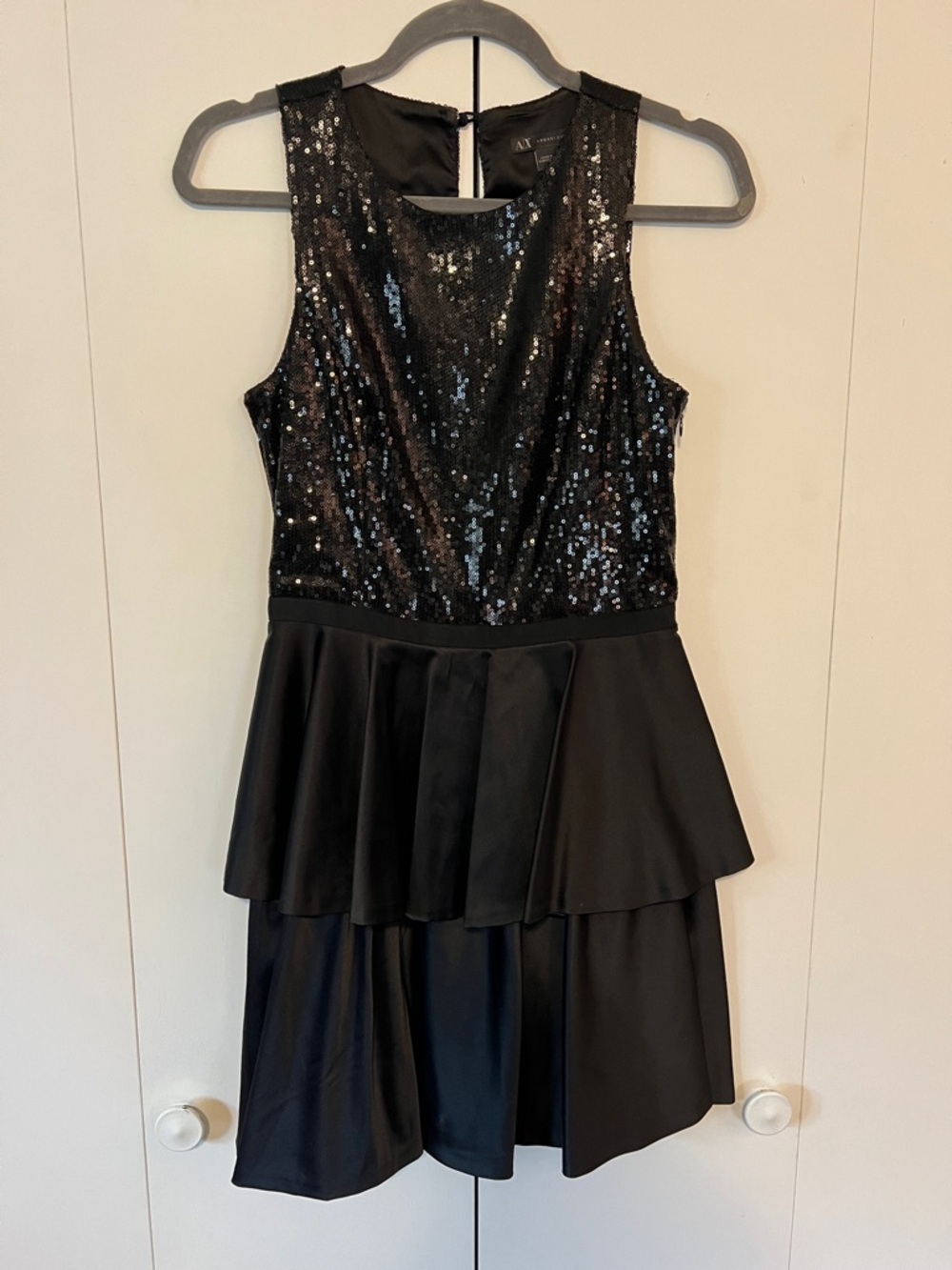 Armani Exchange Black Sequin Dress